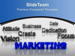 Marketing at forefront dedication business powerpoint templates ppt themes and graphics 0213
