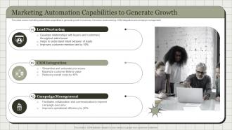 Marketing Automation Capabilities To Generate Growth