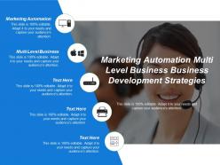 Marketing automation multi level business business development strategies