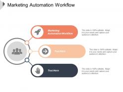 Marketing automation workflow ppt powerpoint presentation infographics designs cpb
