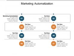 Marketing automatization ppt powerpoint presentation icon templates cpb