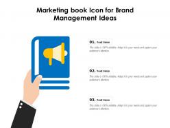 Marketing book icon for brand management ideas