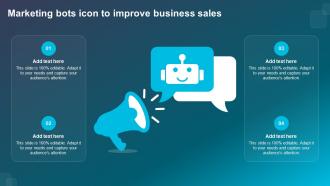 Marketing Bots Icon To Improve Business Sales