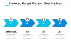 Marketing budget allocation best practices ppt powerpoint show visuals cpb