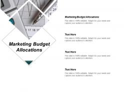 Marketing budget allocations ppt powerpoint presentation infographics outfit cpb