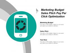 Marketing budget sales pitch pay per click optimization