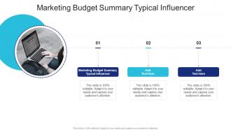 Marketing Budget Summary Typical Influencer In Powerpoint And Google Slides Cpb