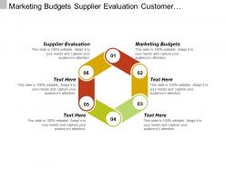 Marketing budgets supplier evaluation customer segmentation production management