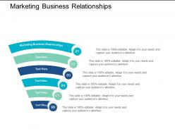 Marketing business relationships ppt powerpoint presentation infographics graphics cpb