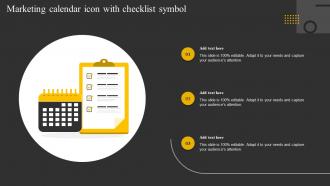 Marketing Calendar Icon With Checklist Symbol