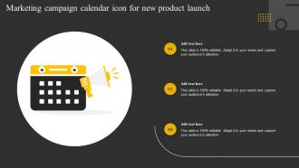 Marketing Campaign Calendar Icon For New Product Launch