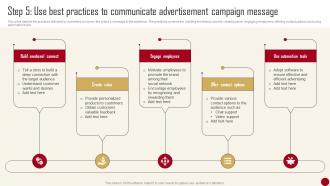 Marketing Campaign Guide For Customer Step 5 Use Best Practices To Communicate Advertisement