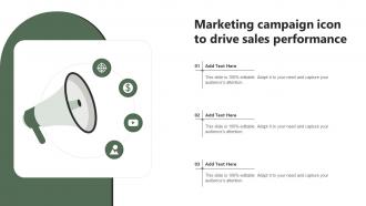 Marketing Campaign Icon To Drive Sales Performance
