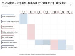 Marketing campaign initiated by partnership timeline co marketing initiatives to reach