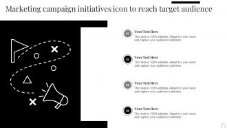 Marketing Campaign Initiatives Icon To Reach Target Audience