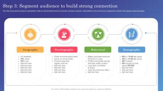 Marketing Campaign Management Step 3 Segment Audience To Build Strong Connection MKT SS V