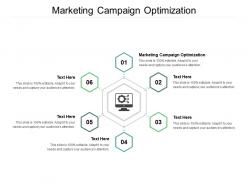 Marketing campaign optimization ppt powerpoint presentation summary layout cpb