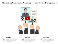 Marketing campaign planning icon in white background