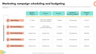 Marketing Campaign Scheduling And Budgeting Guide To Boost Brand Awareness For Business Growth