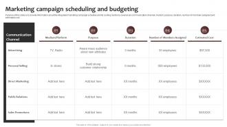 Marketing Campaign Scheduling And New Brand Awareness Strategic Plan Branding SS