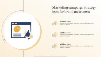 Marketing Campaign Strategy Icon For Brand Awareness