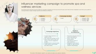Marketing Campaign To Promote Spa Strategies To Increase Spa Business Influencer Strategy SS V