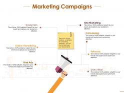 Marketing campaigns with social planning ppt infographic template files