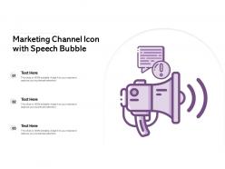 Marketing channel icon with speech bubble