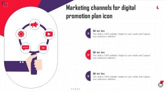 Marketing Channels For Digital Promotion Plan Icon