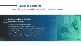 Marketing Channels To Boost Company Sales For Table Of Contents Ppt Gallery Inspiration