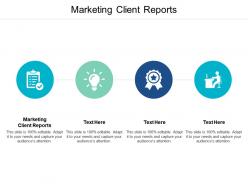 Marketing client reports ppt powerpoint presentation infographics outline cpb