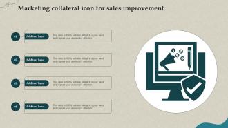 Marketing Collateral Icon For Sales Improvement