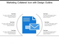 Marketing Collateral Icon With Design Outline