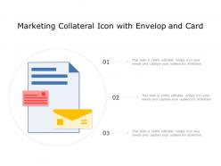 Marketing collateral icon with envelop and card