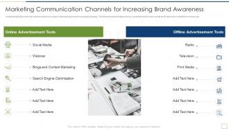 Marketing communication channels increasing brand awareness