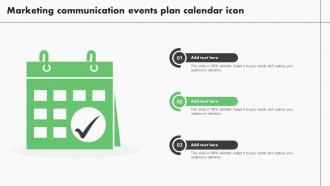 Marketing Communication Events Plan Calendar Icon