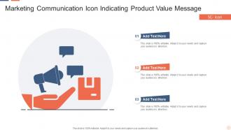 Marketing Communication Icon Indicating Product Value Message