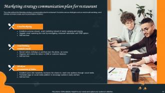 Marketing Communication Plan For Restaurant Powerpoint Ppt Template Bundles Designed Multipurpose