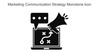 Marketing Communication Strategy Monotone Icon In Powerpoint Pptx Png And Editable Eps Format
