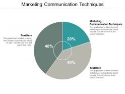 Marketing communication techniques ppt powerpoint presentation pictures graphics download cpb