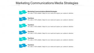 Marketing communications media strategies ppt powerpoint presentation show cpb