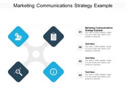Marketing communications strategy example ppt powerpoint presentation file visual aids cpb