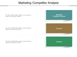 Marketing competitor analysis ppt powerpoint presentation infographics show cpb