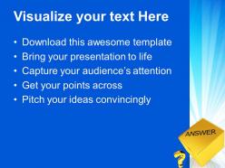 Marketing concepts powerpoint templates question symbol business ppt slides