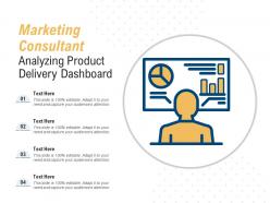 Marketing consultant analyzing product delivery dashboard