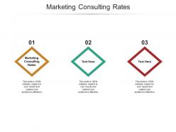 Marketing consulting rates ppt powerpoint presentation infographic template file formats cpb