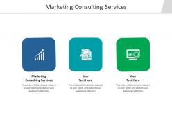 Marketing consulting services ppt powerpoint presentation infographic template elements cpb