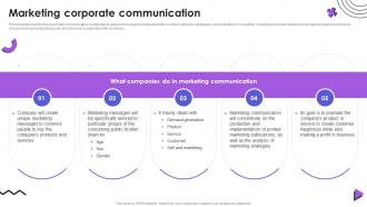 Marketing Corporate Communication Event Communication
