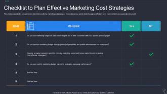 Marketing Cost PowerPoint PPT Template Bundles