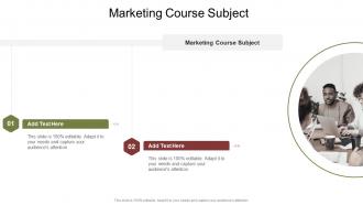 Marketing Course Subject In Powerpoint And Google Slides Cpb